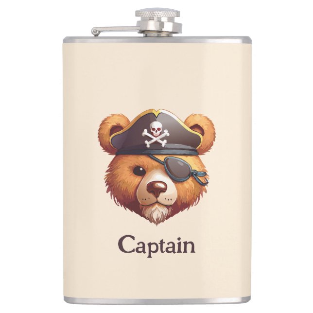 Captain Bear Hip Flask (Front)