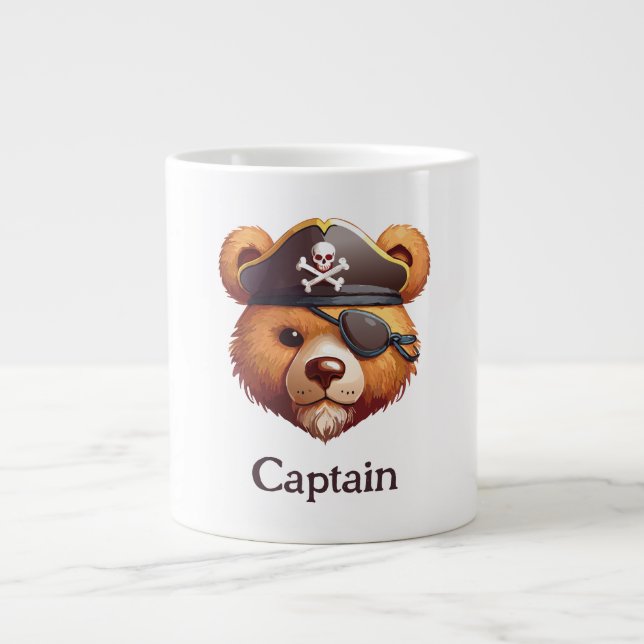 Captain Bear Large Coffee Mug (Front)