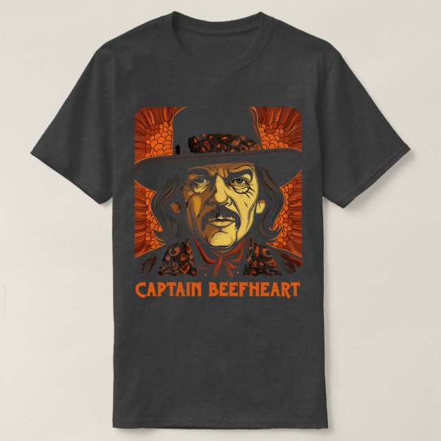 Captain Beefheart Retro Original Fan Art T-Shirt (Design Front)