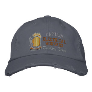 Captain Beer Drinking Team  Custom Embroidered Hat