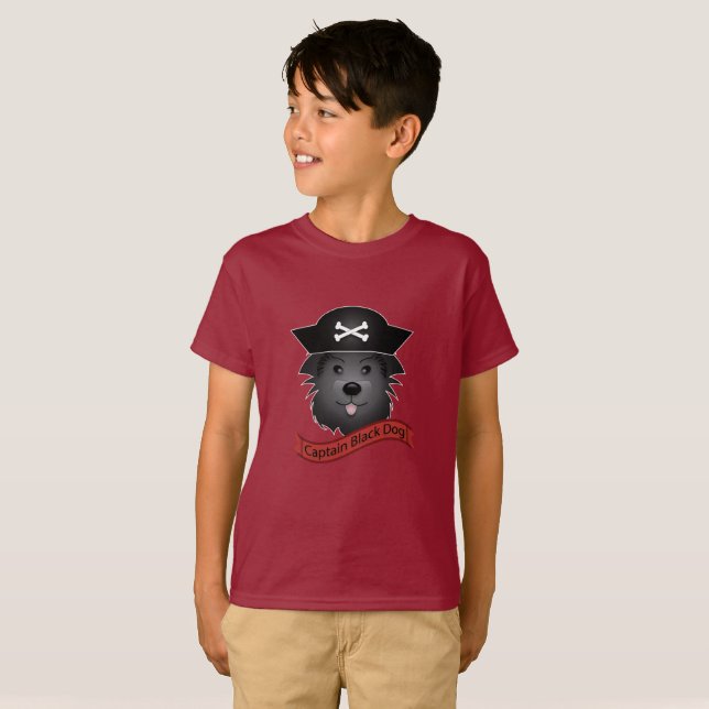 Captain Black Dog - Kids' Basic T-Shirt (Front Full)