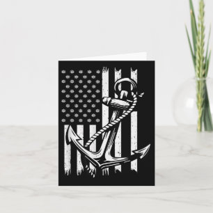 Captain Boat Sailor Anchor Vintage Nautical Sailin Card