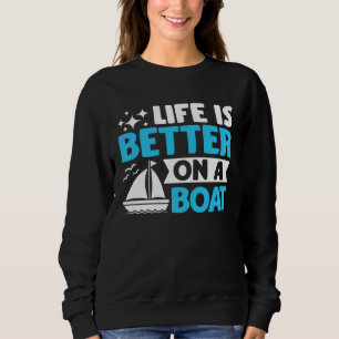 Captain Boater Boating Pontoon on a Boat Sweatshirt