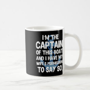 Captain Boater Boating Pontoon Summer Vacation Gif Coffee Mug