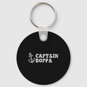 Captain Boppa Sailing Boating Vintage Boat Anchor  Key Ring