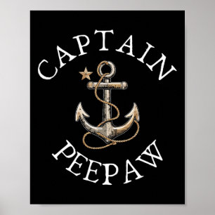 Captain Bunnyaw Boat Sailing Boating Vintage Ancho Poster