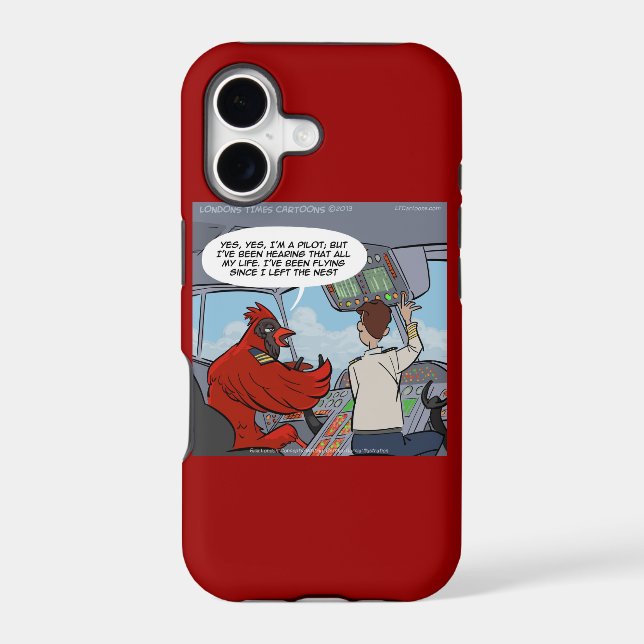 Captain Byrd Cardinal Jet Pilot Funny iPhone5 Case (Back)