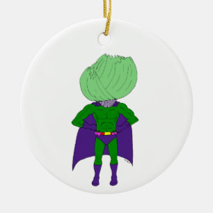 Captain Cabbage  Ceramic Tree Decoration