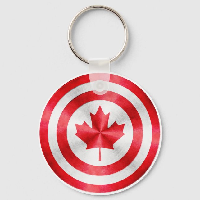 Captain Canada Hero Shield Key Ring (Front)