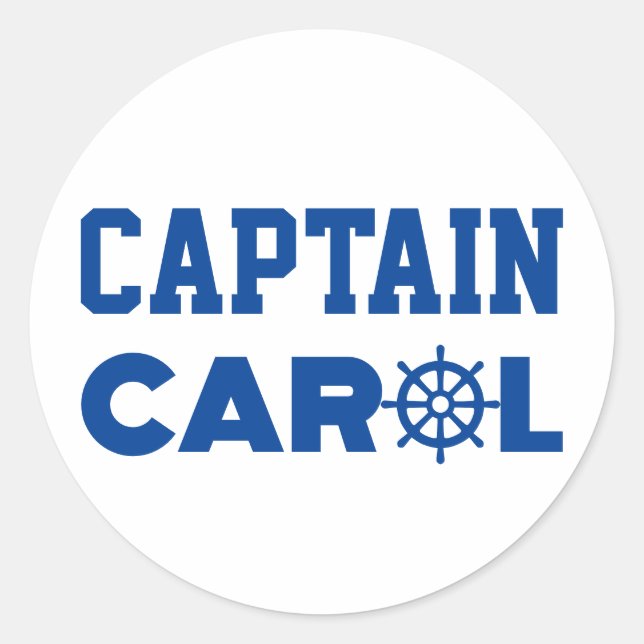 Captain Carol Classic Round Sticker (Front)