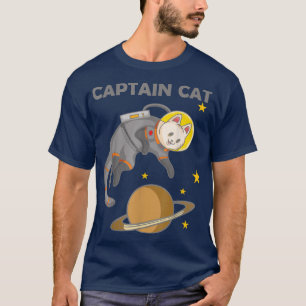 Captain Cat, Planet, Astronaut, Tourist, Space Cat T-Shirt
