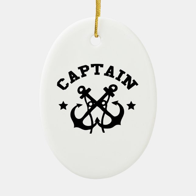 Captain Ceramic Tree Decoration (Front)