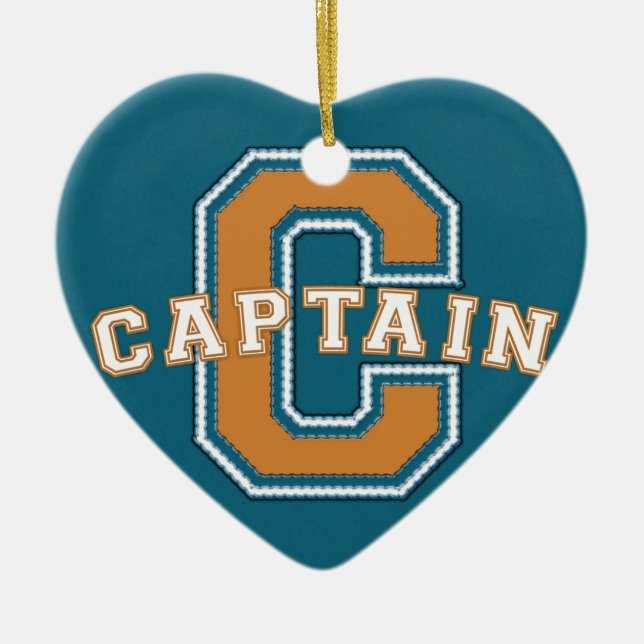Captain Ceramic Tree Decoration (Front)