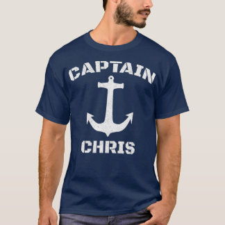 Captain Chris Personalised  Boat Captain T-Shirt