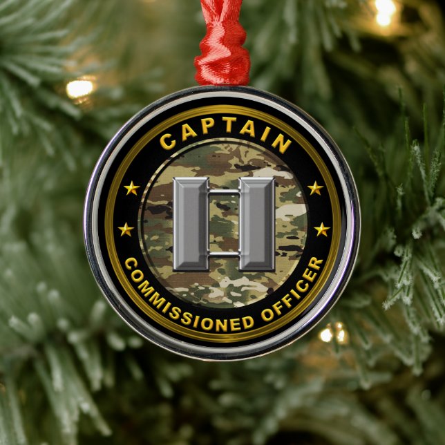 Captain Christmas Metal Tree Decoration (Tree)