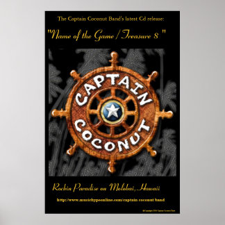 Captain Coconut Band's Official "Gold" Cd Poster 