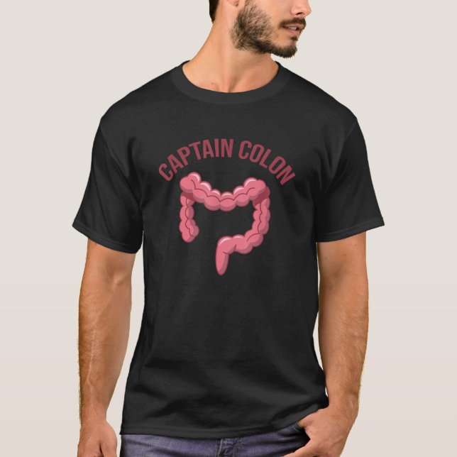 Captain Colon Funny Diverticulitis Awareness Gift  T-Shirt (Front)