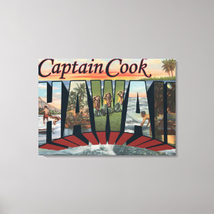 Captain Cook, Hawaii - Large Letter Scenes Canvas Print