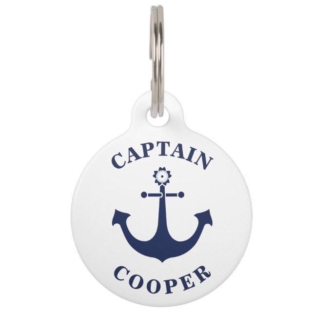 Captain Cooper nautical Pet Tag (Front)