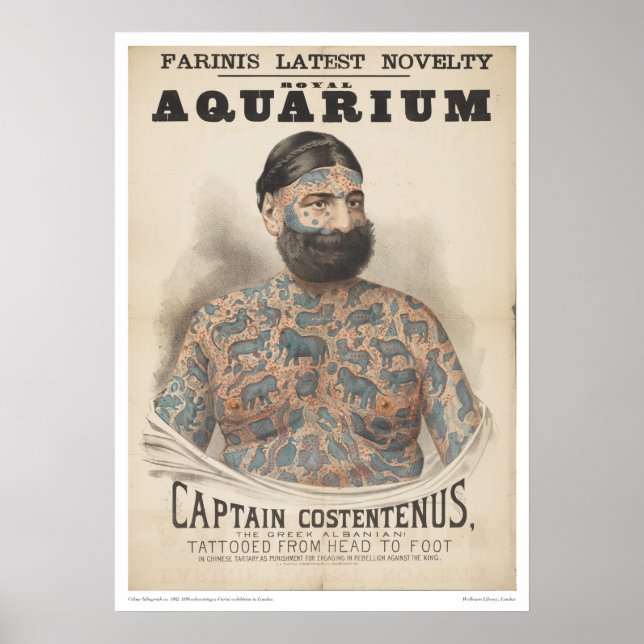 Captain Costentenus: Tattooed from Head to Foot Poster (Front)