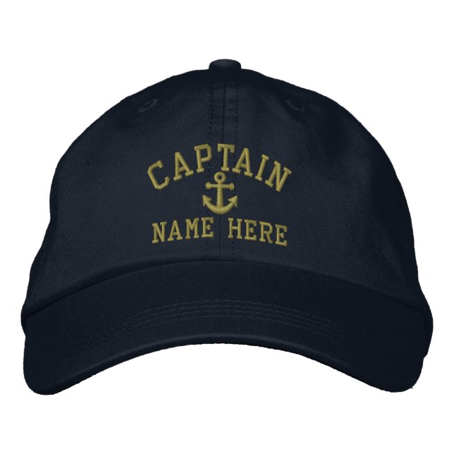 Captain - customisable embroidered hat (Front)