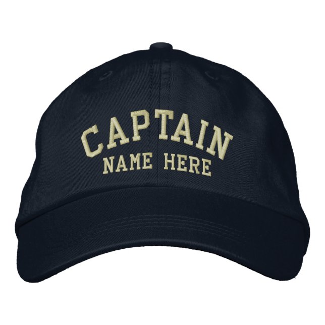 Captain - customisable embroidered hat (Front)