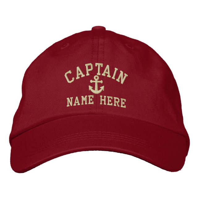 Captain - customisable embroidered hat (Front)