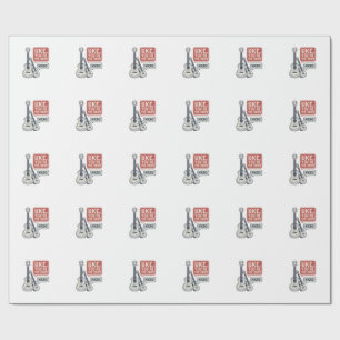 Captain Dad Anchor Vintage Shirt Design_1 Wrapping Paper