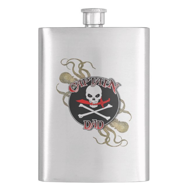 Captain Dad Classic Flask (Front)