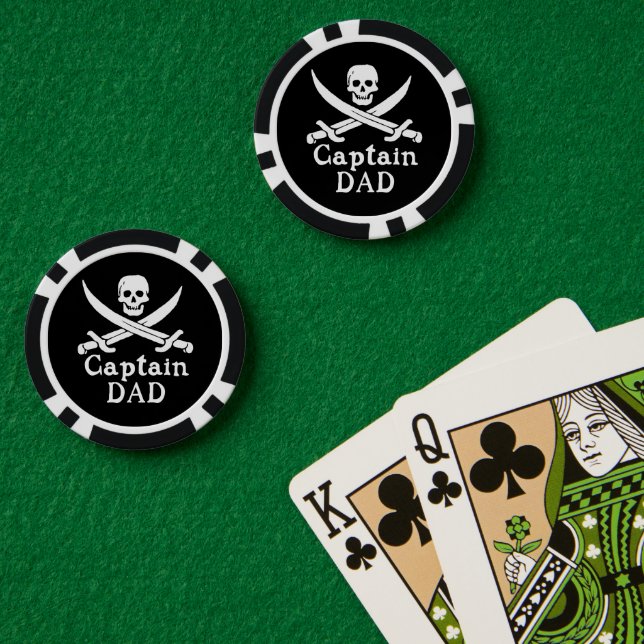 Captain Dad - Classic Poker Chips (Poker Table (Double))