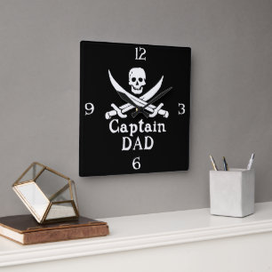 Captain Dad -  Classic Square Wall Clock