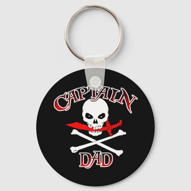 Captain Dad (Cutlass)Keychain Key Ring (Front)