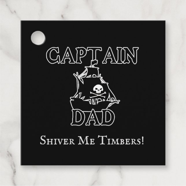 Captain Dad - Ghostly Galleon Favour Tags (Front)