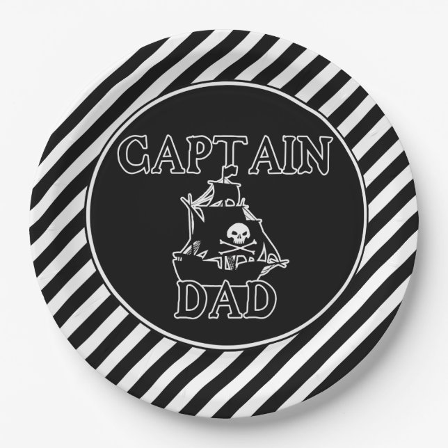Captain Dad Paper Plates (Front)