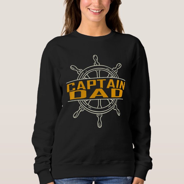 Captain Dad Sailing And Toon Sweatshirt (Front)