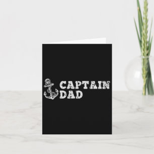 Captain Dad Sailing Boating Vintage Boat Anchor Fu Card