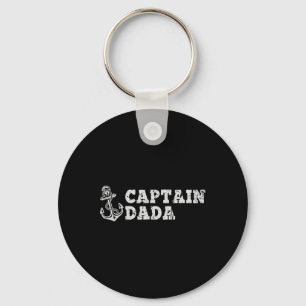 Captain Daddy Sailing Boating Vintage Boat Anchor Key Ring