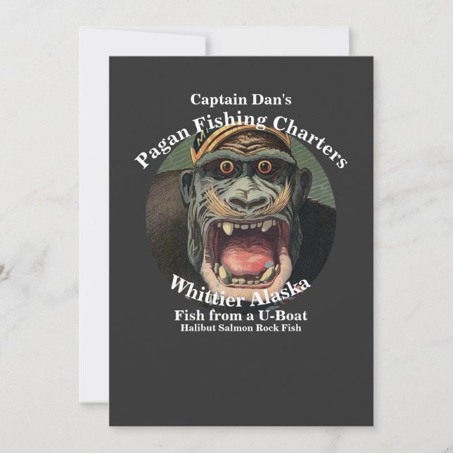 Captain Dan's Pagan Fishing Charters Whittier AK Invitation (Front)