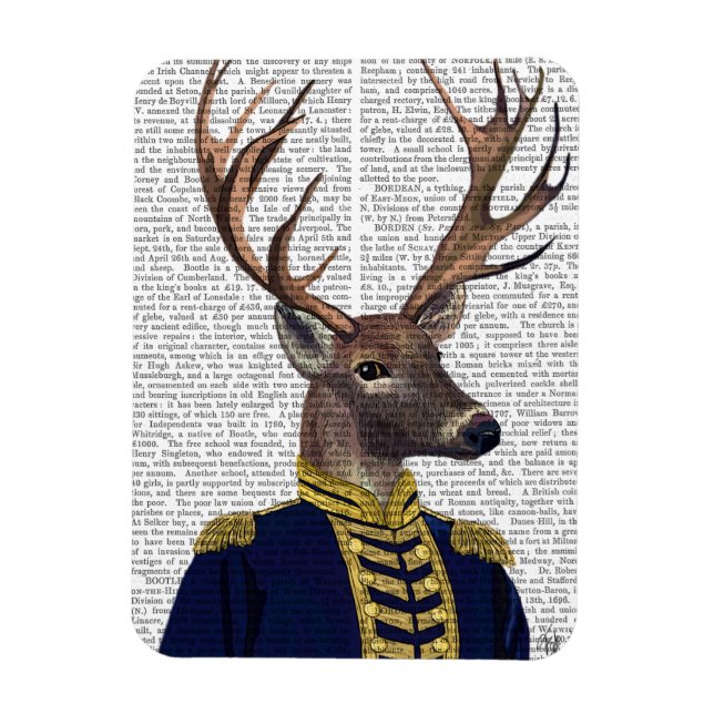 Captain Deer Magnet (Vertical)