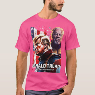 Captain Donald Trump Vs Thanos Biden 2 Trumps New  T-Shirt