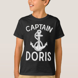 Captain Doris Anchor Boat Boating Yacht Ship T-Shirt