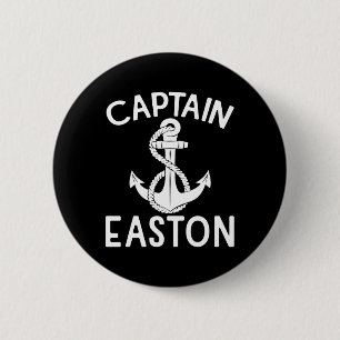 Captain Easton Anchor Yacht Boat Boating Ship  6 Cm Round Badge