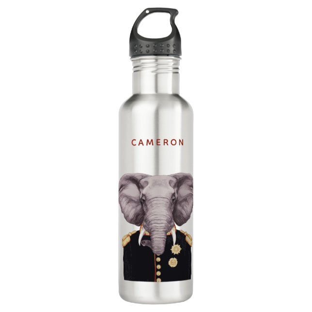 Captain Elephant | Add Your Name 710 Ml Water Bottle (Front)