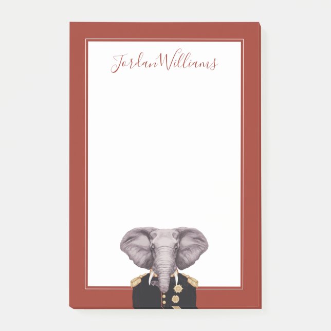 Captain Elephant | Add Your Name Post-it Notes (Front)
