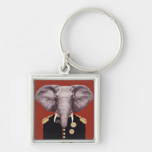 Captain Elephant Key Ring