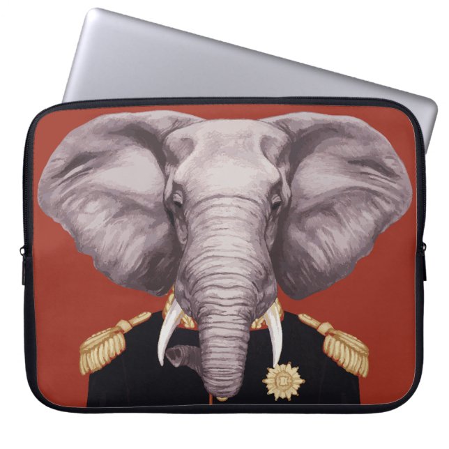 Captain Elephant Laptop Sleeve (Front)