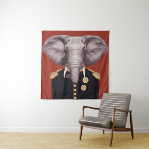 Captain Elephant Tapestry