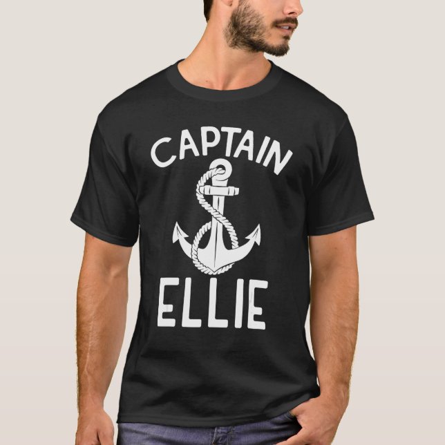 Captain Ellie Yacht Sailing Ship Boating Boat T-Shirt (Front)