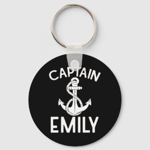 Captain Emily Sailing Boating Boat Ship Yacht Key Ring