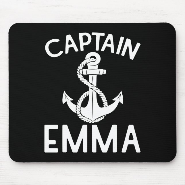 Captain Emma Yacht Sailing Boat Ship Boating  Mouse Pad (Front)